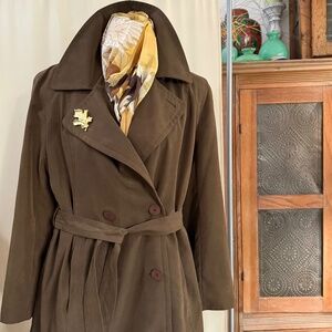 Vintage Women's Alpert Nippon Coat, Wool Zip In/Out Lining. Made in Hong Kong